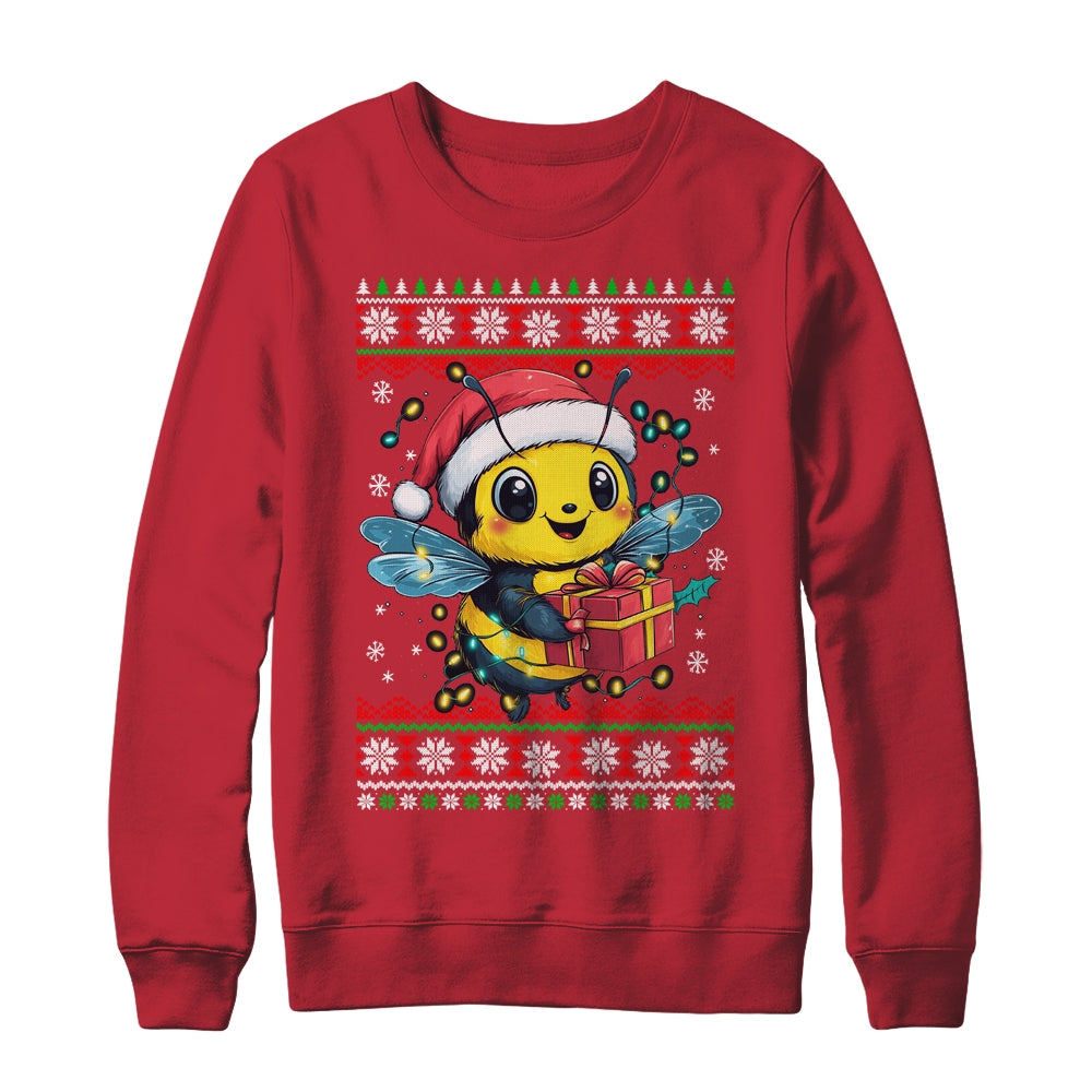 Bee Christmas Ugly Christmas Santa Hat Xmas For Bees Lover Shirt & Sweatshirt | teecentury