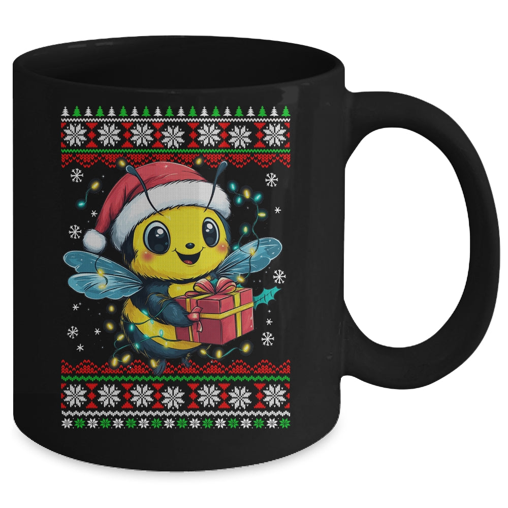 Bee Christmas Ugly Christmas Santa Hat Xmas For Bees Lover Mug | teecentury