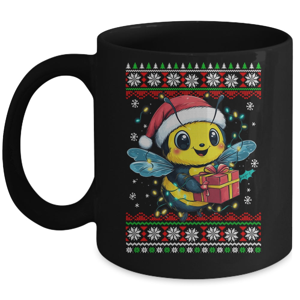 Bee Christmas Ugly Christmas Santa Hat Xmas For Bees Lover Mug | teecentury