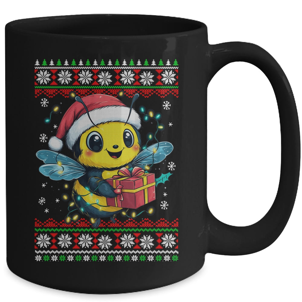 Bee Christmas Ugly Christmas Santa Hat Xmas For Bees Lover Mug | teecentury