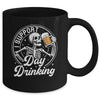 Beer Lover Drinking Party Skeleton I Support Day Drinking Mug | teecentury