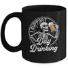 Beer Lover Drinking Party Skeleton I Support Day Drinking Mug | teecentury