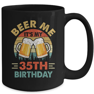 Beer Me It's My 35th Birthday Party 35 Years Old Men Vintage Mug | teecentury