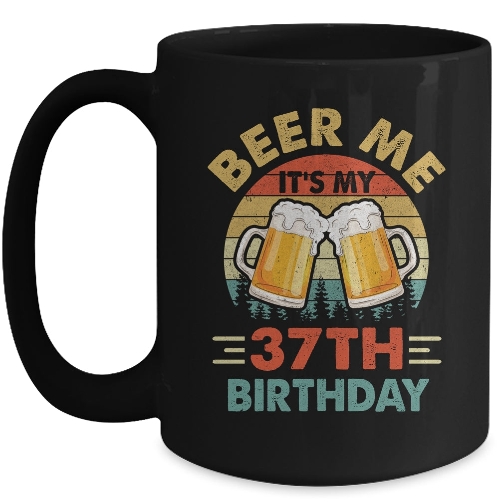 Beer Me It's My 37th Birthday Party 37 Years Old Men Vintage Mug | teecentury