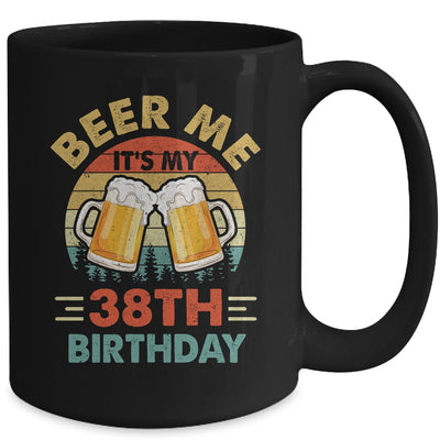 Beer Me It's My 38th Birthday Party 38 Years Old Men Vintage Mug | teecentury