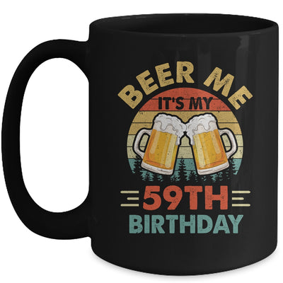 Beer Me It's My 59th Birthday Party 59 Years Old Men Vintage Mug | teecentury