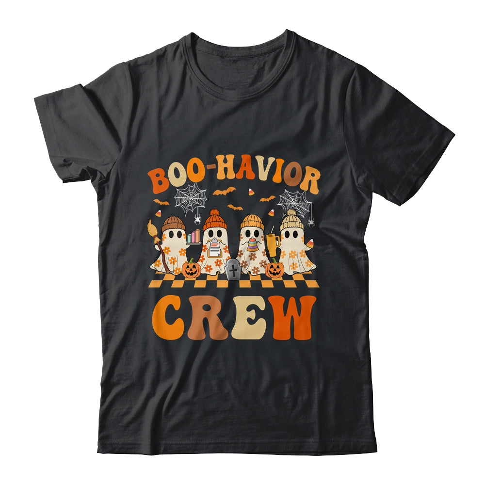 Behavior Analyst Halloween ABA Cute Ghost Boo-havior Crew Shirt & Sweatshirt | teecentury