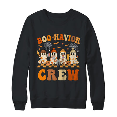 Behavior Analyst Halloween ABA Cute Ghost Boo-havior Crew Shirt & Sweatshirt | teecentury