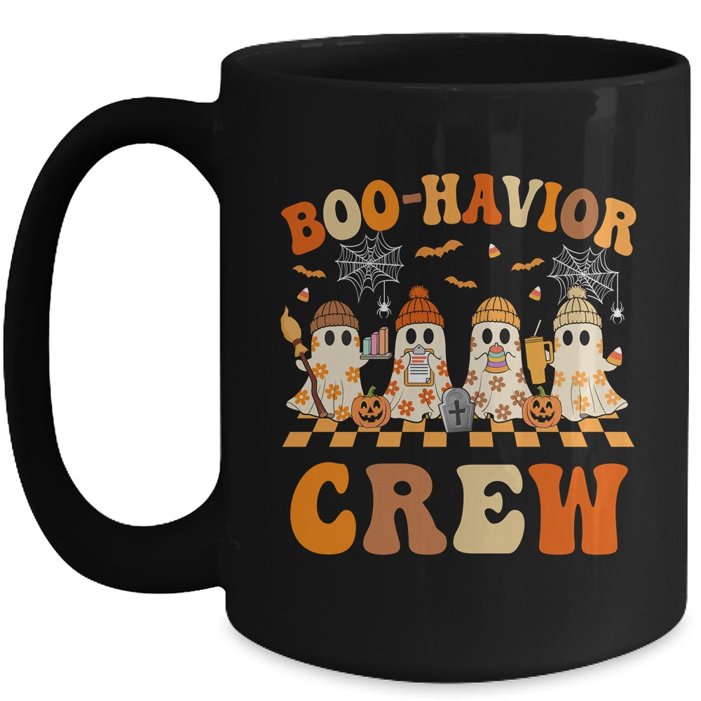 Behavior Analyst Halloween ABA Cute Ghost Boo-havior Crew Mug | teecentury