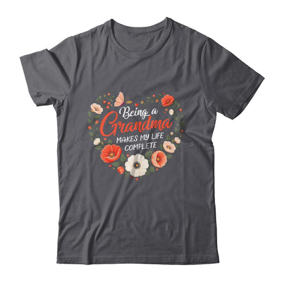 Being A Grandma Makes My Life Complete Floral Butterfly Shirt & Tank Top | teecentury