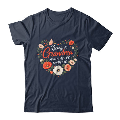 Being A Grandma Makes My Life Complete Floral Butterfly Shirt & Tank Top | teecentury