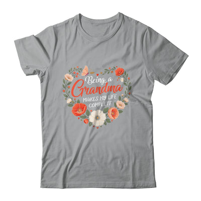 Being A Grandma Makes My Life Complete Floral Butterfly Shirt & Tank Top | teecentury
