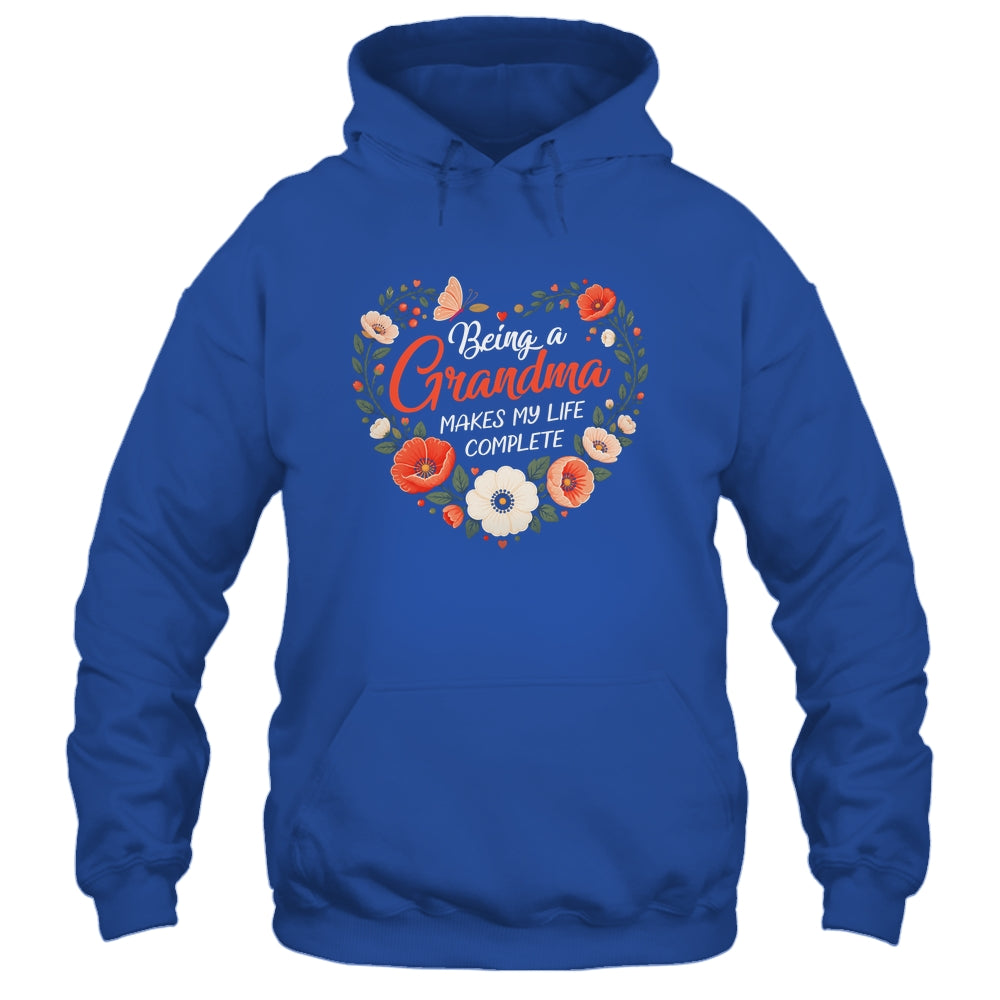 Being A Grandma Makes My Life Complete Floral Butterfly Shirt & Tank Top | teecentury