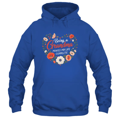 Being A Grandma Makes My Life Complete Floral Butterfly Shirt & Tank Top | teecentury