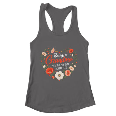 Being A Grandma Makes My Life Complete Floral Butterfly Shirt & Tank Top | teecentury