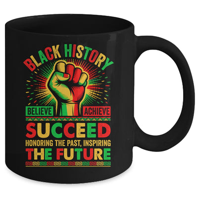 Believe Achieve Succeed African Freedom Black History Month Mug | teecentury