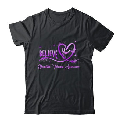 Believe October Domestic Violence Awareness Wear Pink Women Shirt & Hoodie | teecentury