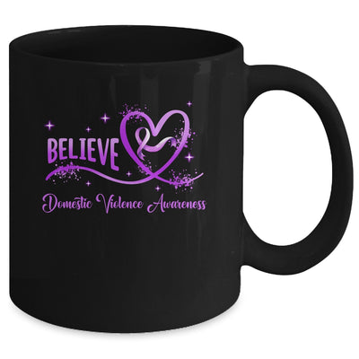 Believe October Domestic Violence Awareness Wear Pink Women Mug | teecentury