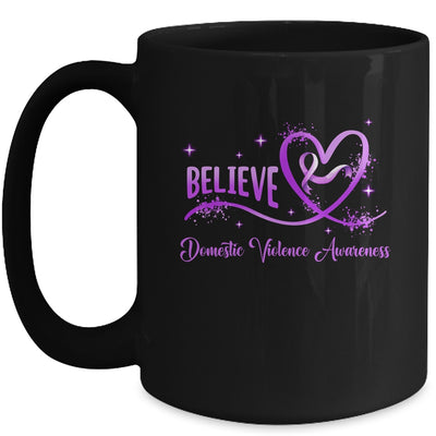Believe October Domestic Violence Awareness Wear Pink Women Mug | teecentury