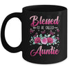 Bessed To Be Called Auntie Mothers Day Birthday Rose Butterfly Mug | teecentury