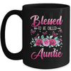 Bessed To Be Called Auntie Mothers Day Birthday Rose Butterfly Mug | teecentury