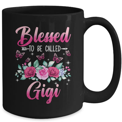 Bessed To Be Called Gigi Mothers Day Birthday Rose Butterfly Mug | teecentury