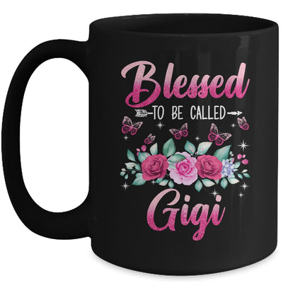 Bessed To Be Called Gigi Mothers Day Birthday Rose Butterfly Mug | teecentury