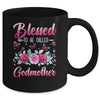 Bessed To Be Called Godmother Mothers Day Birthday Rose Butterfly Mug | teecentury