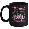 Bessed To Be Called Godmother Mothers Day Birthday Rose Butterfly Mug | teecentury