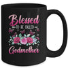 Bessed To Be Called Godmother Mothers Day Birthday Rose Butterfly Mug | teecentury