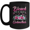 Bessed To Be Called Godmother Mothers Day Birthday Rose Butterfly Mug | teecentury