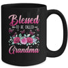 Bessed To Be Called Grandma Mothers Day Birthday Rose Butterfly Mug | teecentury