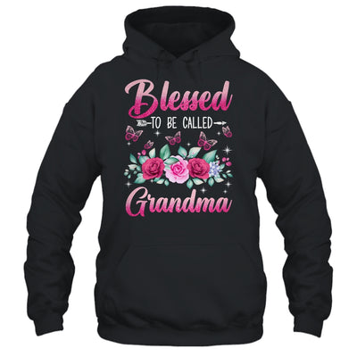 Bessed To Be Called Grandma Mothers Day Birthday Rose Butterfly Shirt & Tank Top | teecentury