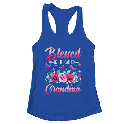 Bessed To Be Called Grandma Mothers Day Birthday Rose Butterfly Shirt & Tank Top | teecentury