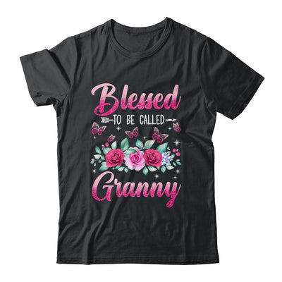 Bessed To Be Called Granny Mothers Day Birthday Rose Butterfly Shirt & Tank Top | teecentury