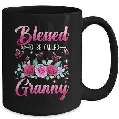 Bessed To Be Called Granny Mothers Day Birthday Rose Butterfly Mug | teecentury