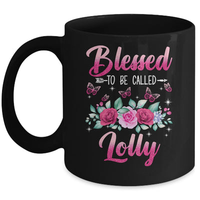 Bessed To Be Called Lolly Mothers Day Birthday Rose Butterfly Mug | teecentury