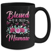 Bessed To Be Called Mamaw Mothers Day Birthday Rose Butterfly Mug | teecentury