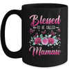 Bessed To Be Called Mamaw Mothers Day Birthday Rose Butterfly Mug | teecentury