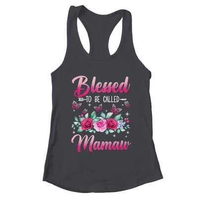 Bessed To Be Called Mamaw Mothers Day Birthday Rose Butterfly Shirt & Tank Top | teecentury