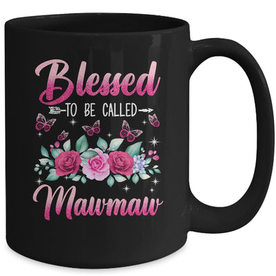 Bessed To Be Called Mawmaw Mothers Day Birthday Rose Butterfly Mug | teecentury