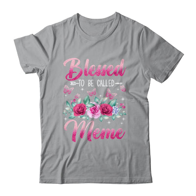 Bessed To Be Called Meme Mothers Day Birthday Rose Butterfly Shirt & Tank Top | teecentury