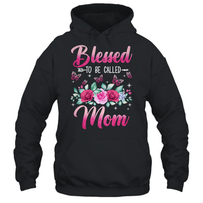 Bessed To Be Called Mom Mothers Day Birthday Rose Butterfly Shirt & Tank Top | teecentury
