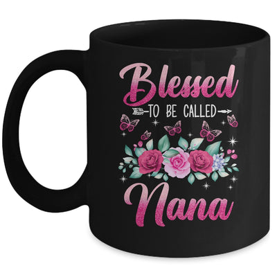 Bessed To Be Called Nana Mothers Day Birthday Rose Butterfly Mug | teecentury