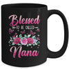 Bessed To Be Called Nana Mothers Day Birthday Rose Butterfly Mug | teecentury