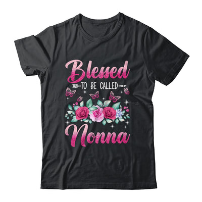 Bessed To Be Called Nonna Mothers Day Birthday Rose Butterfly Shirt & Tank Top | teecentury