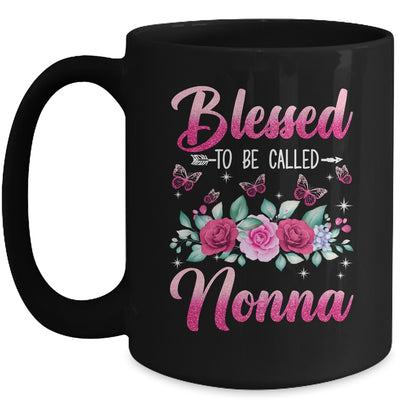 Bessed To Be Called Nonna Mothers Day Birthday Rose Butterfly Mug | teecentury