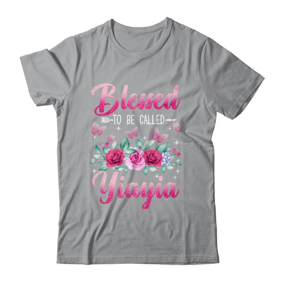 Bessed To Be Called Yiayia Mothers Day Birthday Rose Butterfly Shirt & Tank Top | teecentury