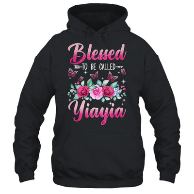Bessed To Be Called Yiayia Mothers Day Birthday Rose Butterfly Shirt & Tank Top | teecentury