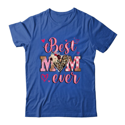 Best Mom Ever Mother's Day Mom With Floral Leopard Heart Shirt & Tank Top | teecentury